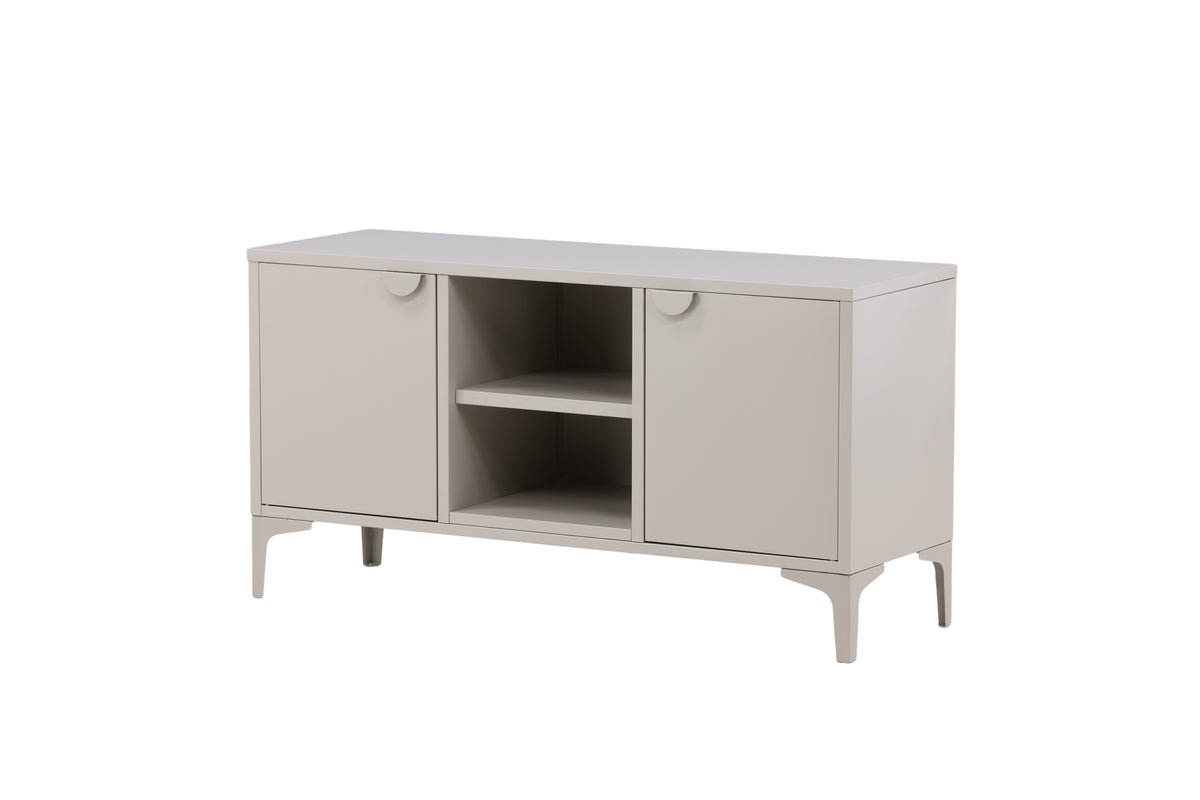 Meuble TV bas design Aureon – design moderne en Beige ou Noir