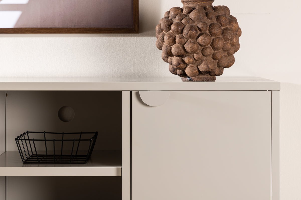 Meuble TV bas design Aureon – design moderne en Beige ou Noir