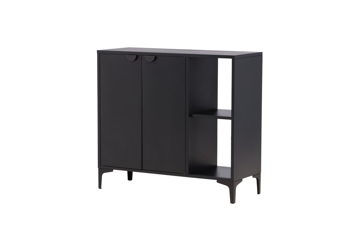 Commode Nerano – Noir, industrielle avec charme loft moderne