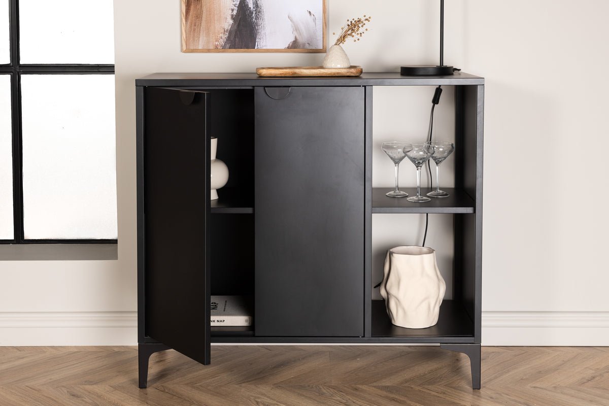 Commode Nerano – Noir, industrielle avec charme loft moderne