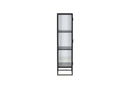 Vitrine Leonie - a Schwaarz mat Welleglas-Optik