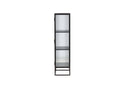 Vitrine Leonie - a Schwaarz mat Welleglas-Optik