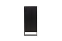 Vitrine Leonie - a Schwaarz mat Welleglas-Optik