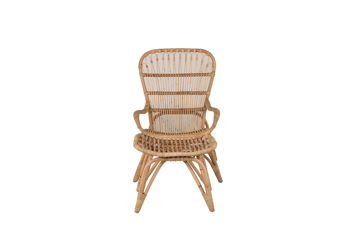 Fauteuil de jardin Elenore - en naturel avec coussin inclus