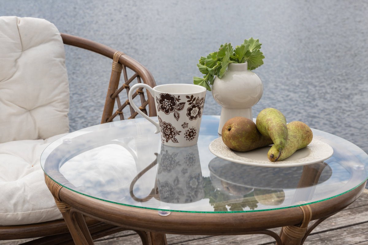 Balkonset Jasmin - aus walnussfaarwege Rattan