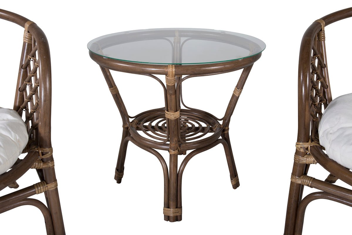 Balkonset Jasmin - aus walnussfaarwege Rattan