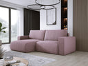 Designer corner sofa Carl Corduroy with sleeping and fold-out function