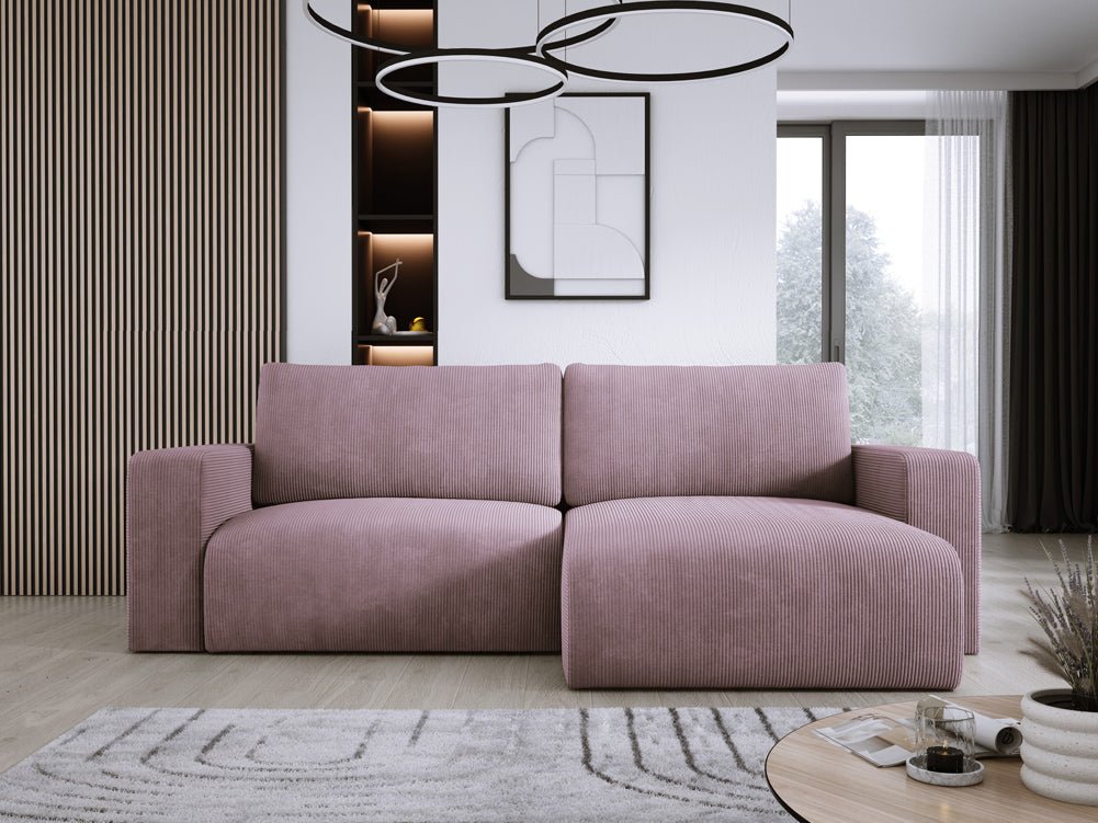 Designer Sofa Carl Cord mat Schlof- a Klapfunktioun