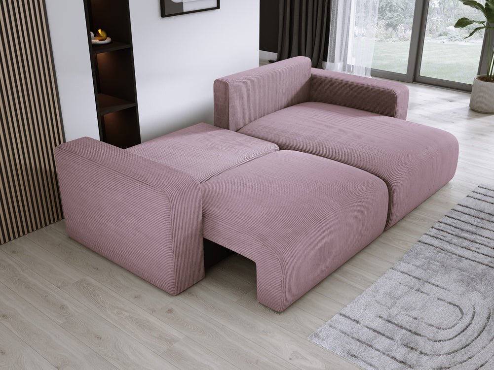 Designer Sofa Carl Cord mat Schlof- a Klapfunktioun