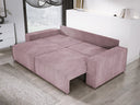 Designer Sofa Velanova 3 Sëtzer Cord mat Schlof- a Klappfunktioun