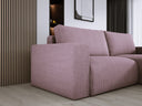 Designer corner sofa Carl Corduroy with sleeping and fold-out function