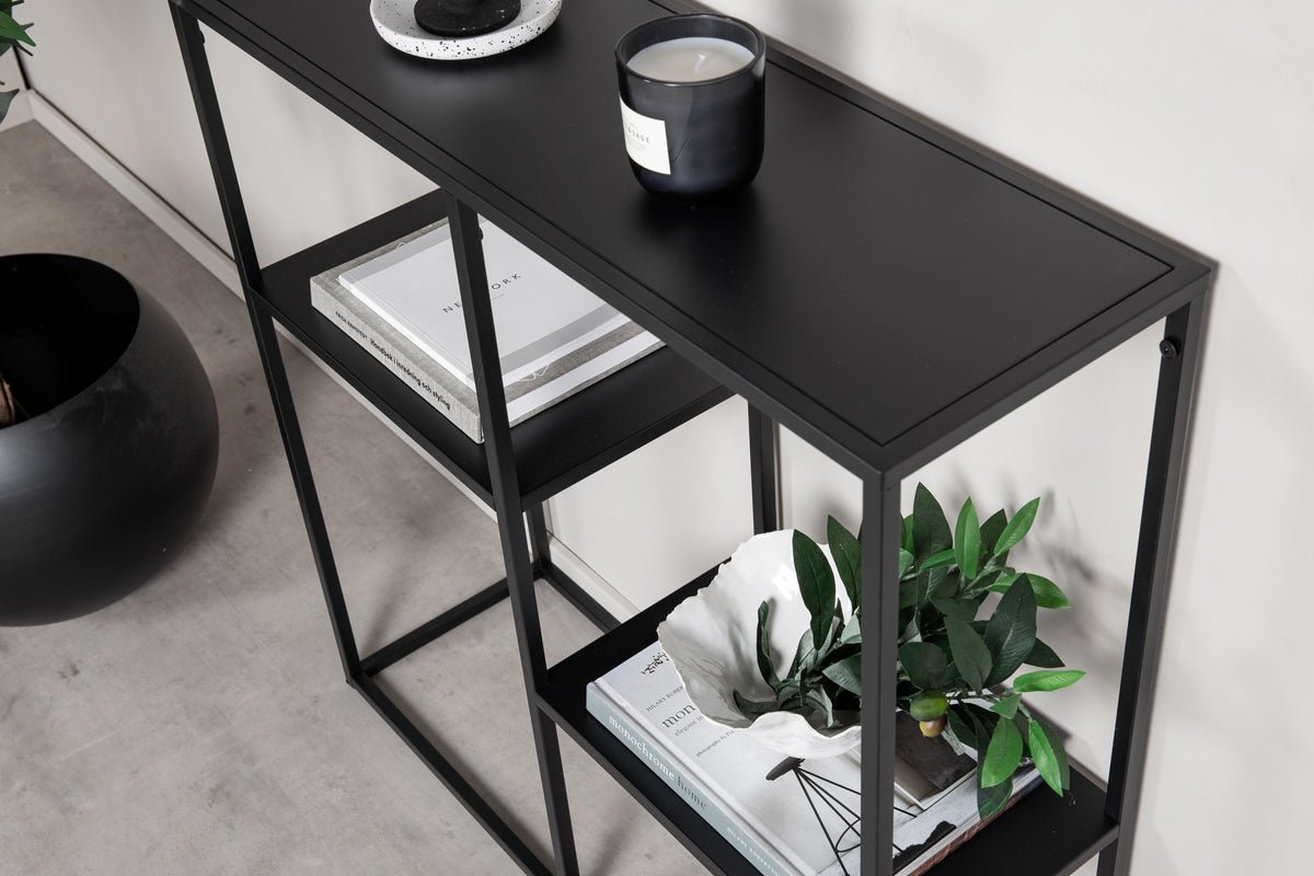 Regal Nerado – Black metal shelf in minimalist design