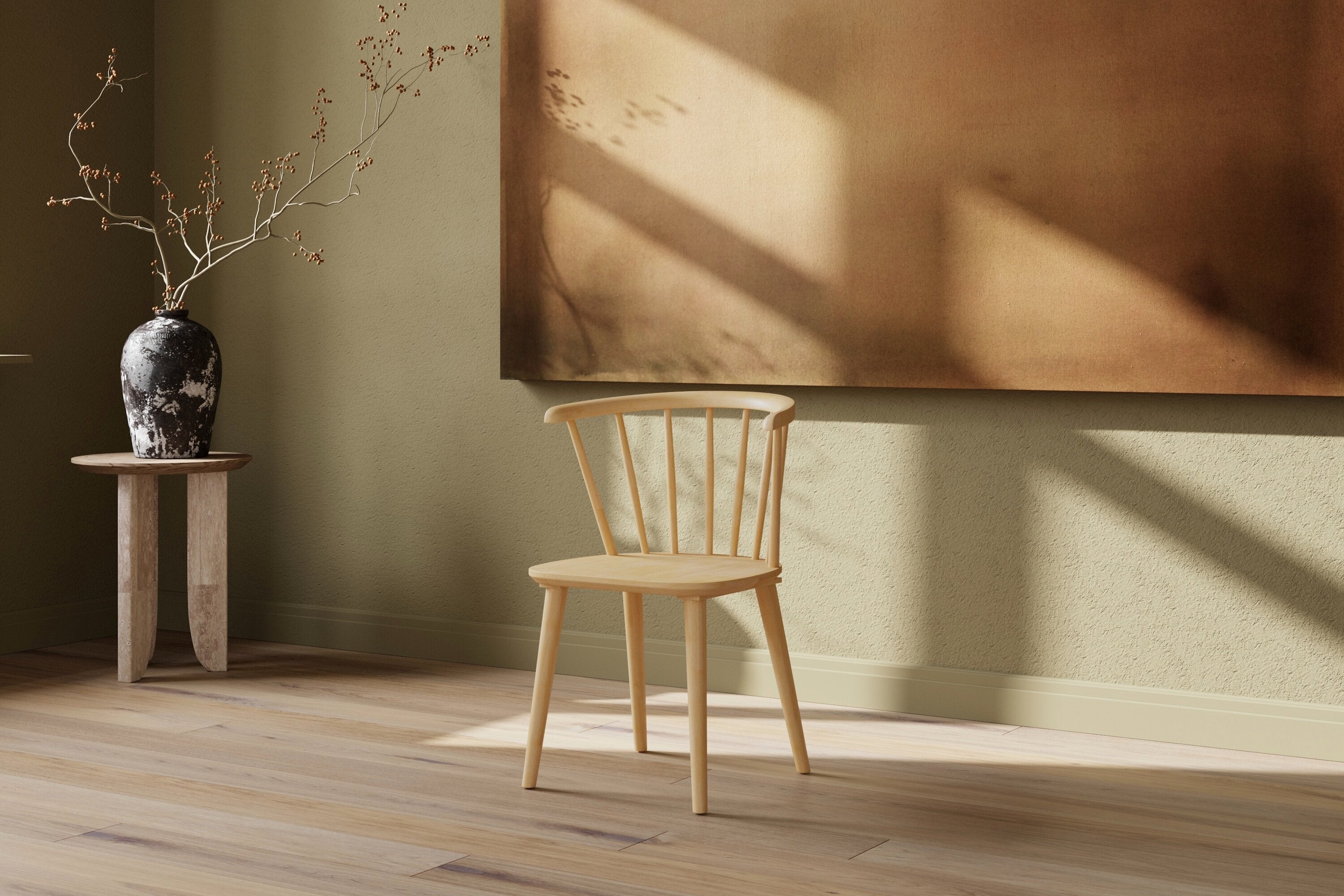 2er Set - Stuhl Ivara aus Gummibaumholz