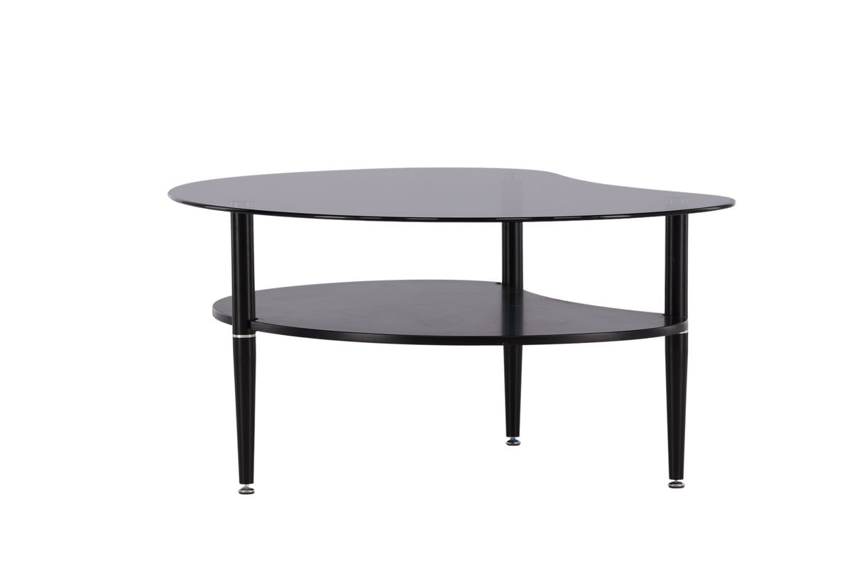 Couchtisch Amila - mat schwaarzer Glasplack