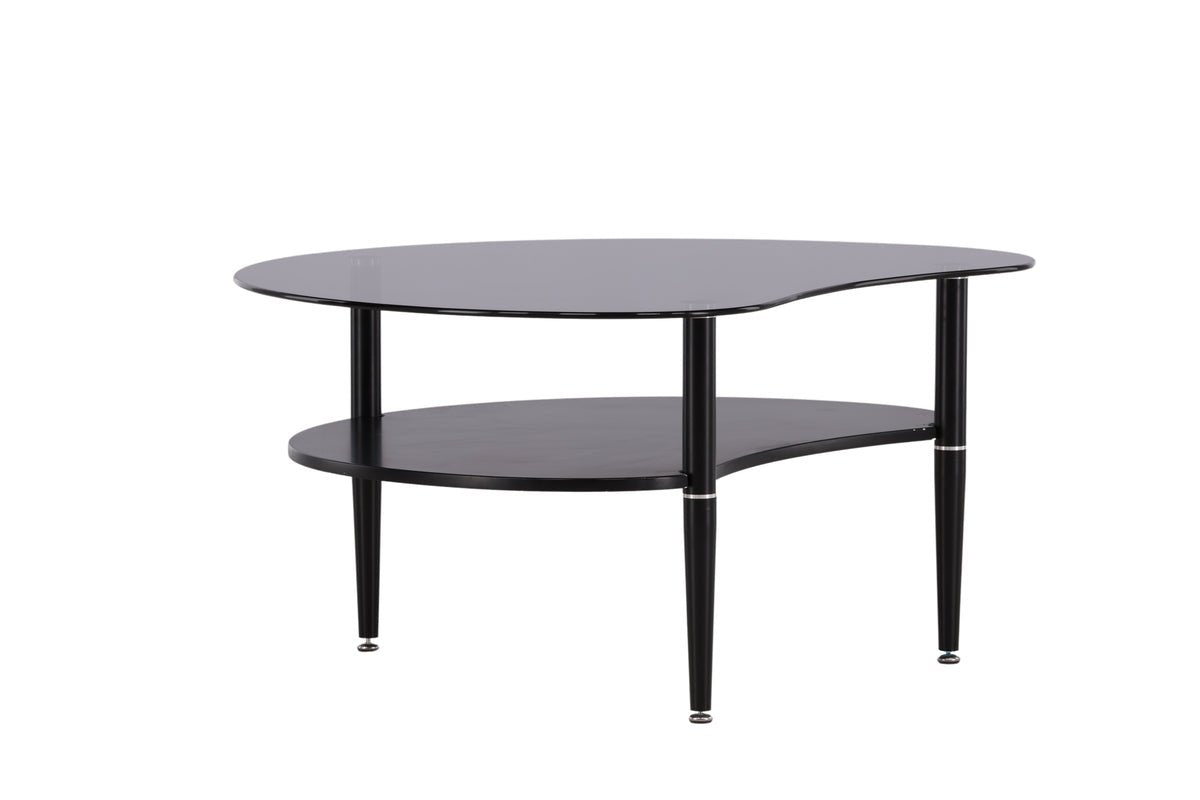 Couchtisch Amila - mat schwaarzer Glasplack