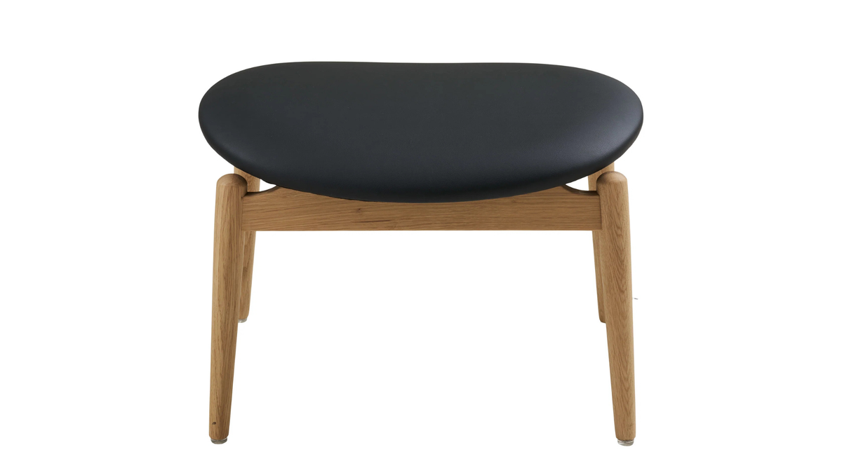 Tabouret d’appoint Niko - au choix avec des pieds en bois de frêne ou de chêne