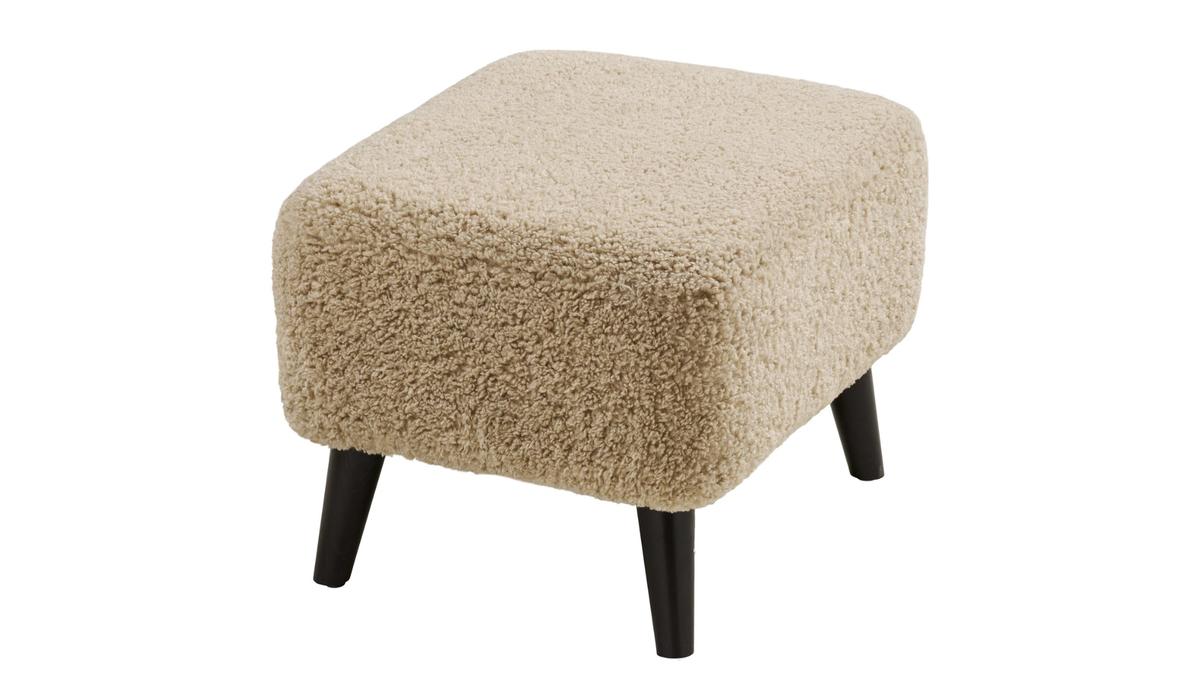 Side stool Lumi - with black metal legs