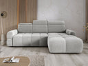Designer-Ecksofa Arosa mat elektrescher Schloffunktioun am Bouclé