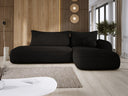 Designer corner sofa Babu bouclé with sofa bed and fold-out function