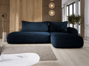 Designer corner sofa Babu bouclé with sofa bed and fold-out function