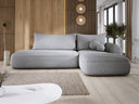 Designer corner sofa Babu bouclé with sofa bed and fold-out function