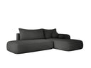 Designer corner sofa Babu bouclé with sofa bed and fold-out function