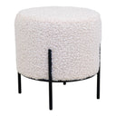 Hanna Side Stool in Bouclé Teddy Fabric