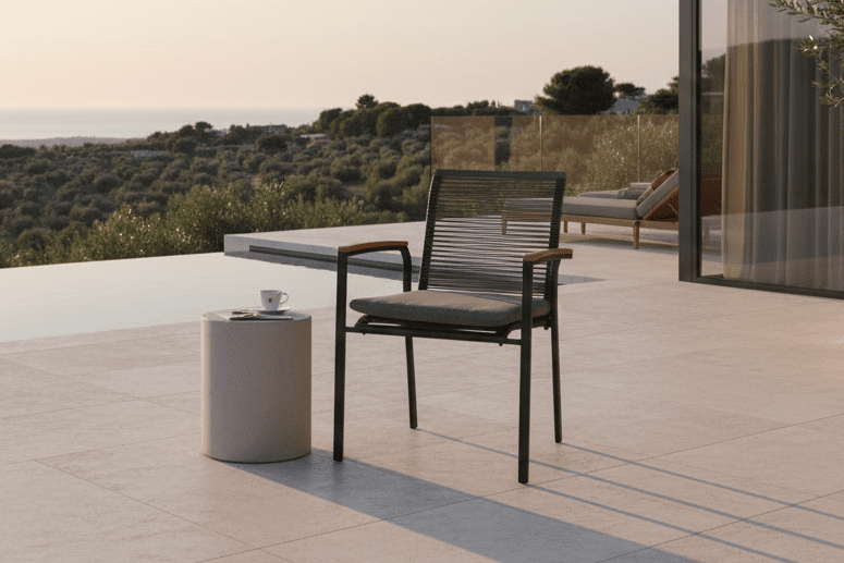 2er Set - Gartenstuhl Denver aus Metall/Polyester