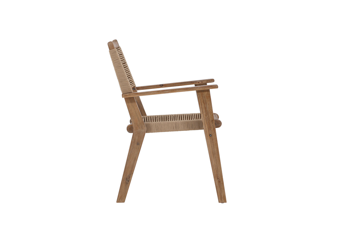 2er Set Gartenstuhl Koru - ein naturfarbener Stuhl aus Akazienholz