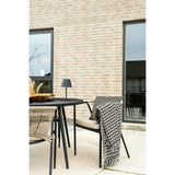 2er Set - Gartenstuhl Lazaro Schwarz/Beige