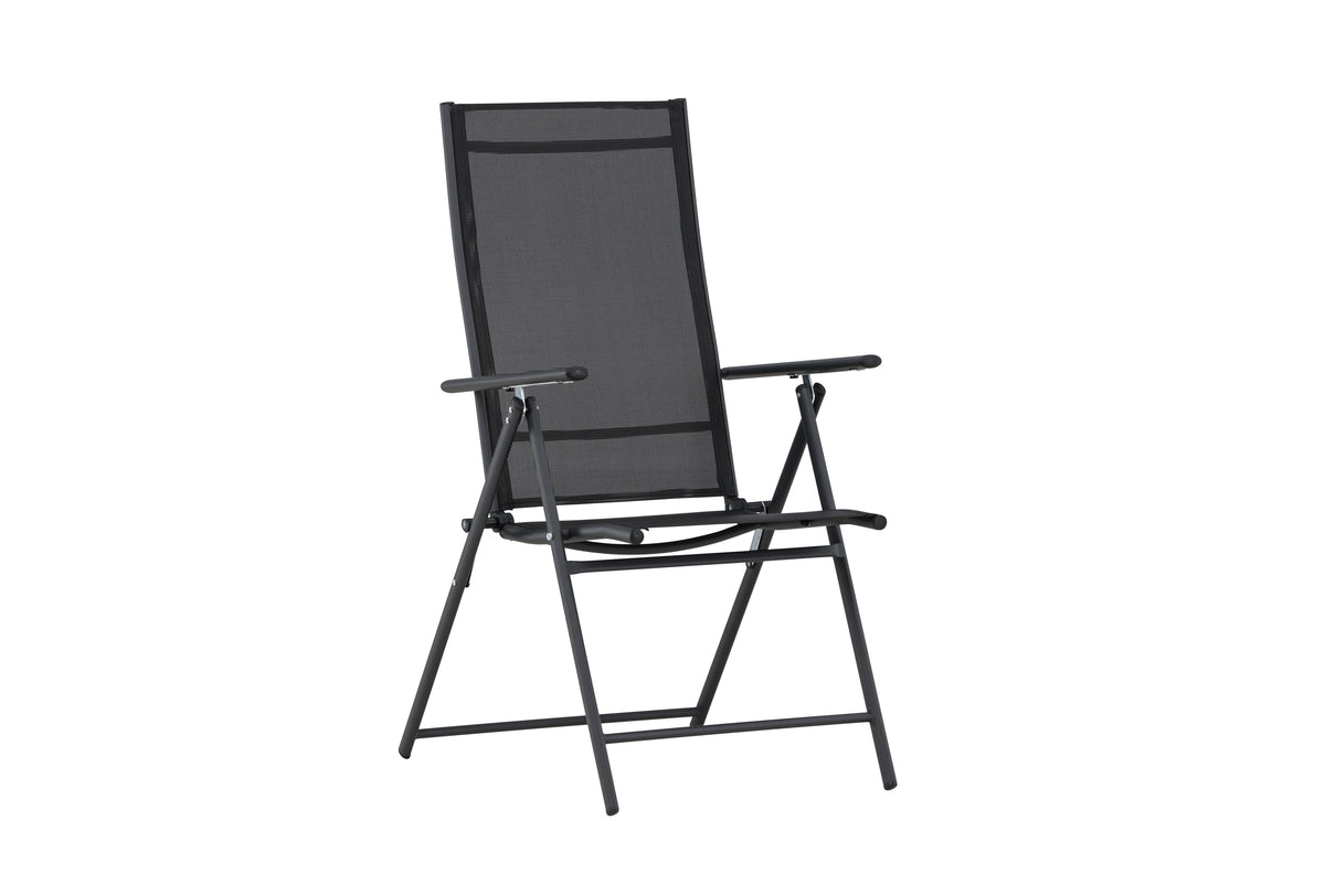 2-piece set garden chair Miro - foldable chair in Beige or Black made of steel and Textilene