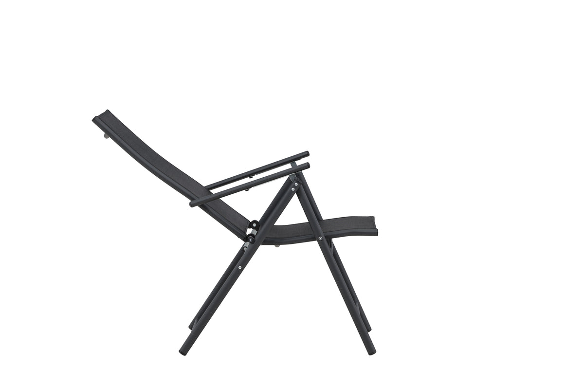 2-piece set garden chair Miro - foldable chair in Beige or Black made of steel and Textilene