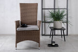 2er Set - Venezia Gartenstuhl in Rattanoptik in Schwarz, Weiß oder Naturoptik