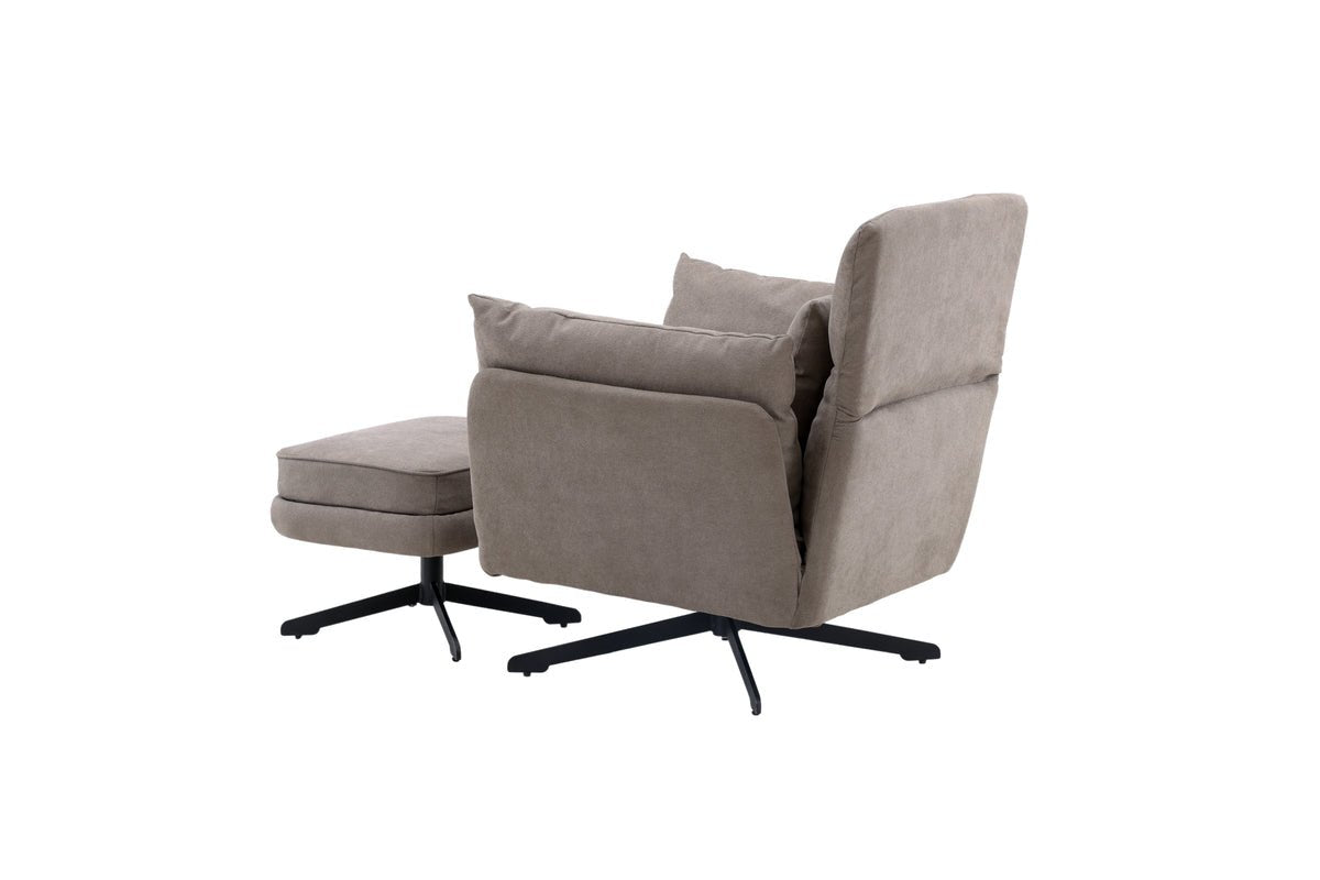 Fauteuil Porto - avec revêtement bouclé en Gris