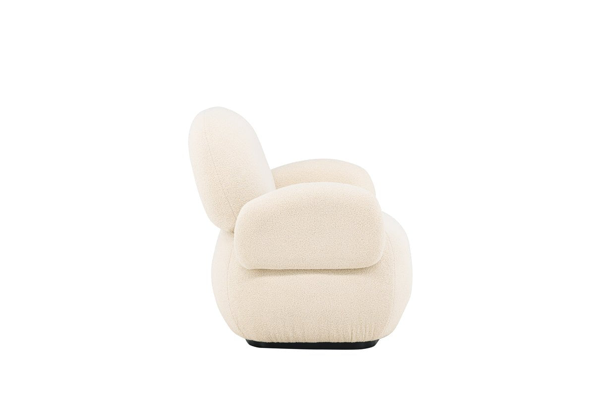 Fauteuil Salzburg - avec revêtement en chenille beige