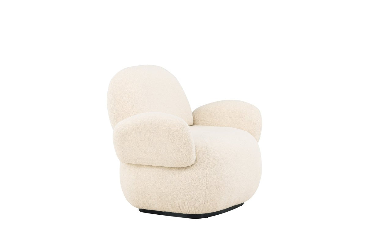 Fauteuil Salzburg - avec revêtement en chenille beige
