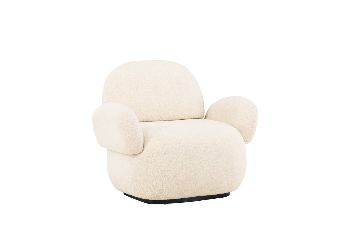 Fauteuil Salzburg - avec revêtement en chenille beige
