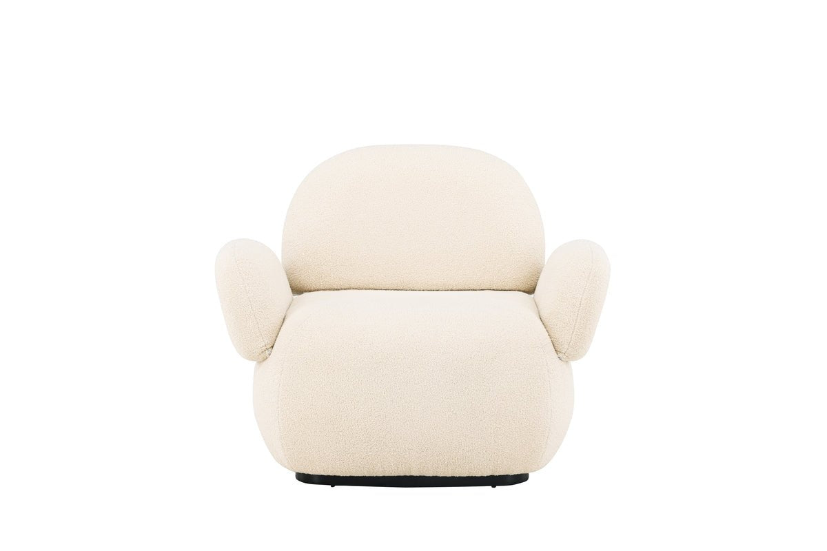 Fauteuil Salzburg - avec revêtement en chenille beige