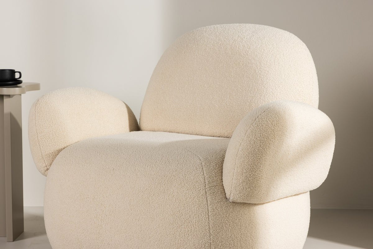 Fauteuil Salzburg - avec revêtement en chenille beige