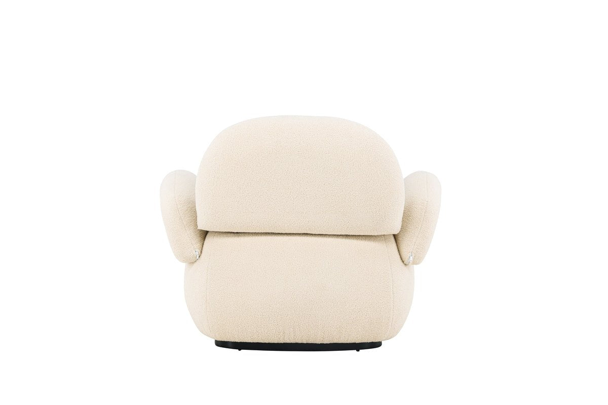 Fauteuil Salzburg - avec revêtement en chenille beige
