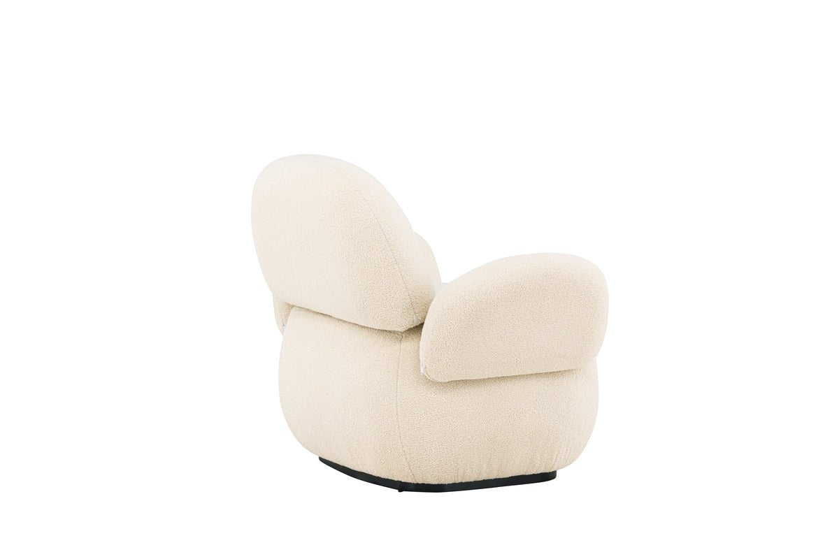 Fauteuil Salzburg - avec revêtement en chenille beige