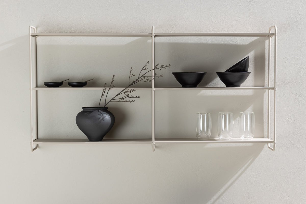 Wandregal Lyon – Wandregal in Beige oder Schwarz, klein & groß