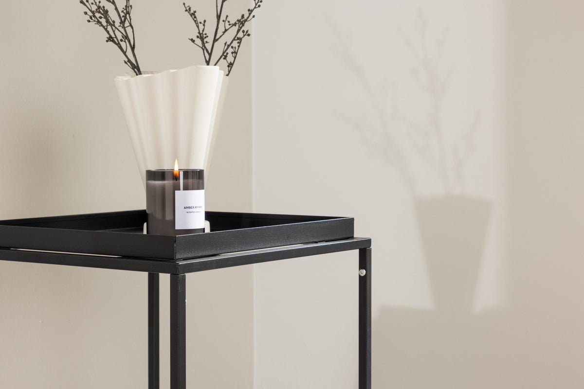 Table d'appoint Mars – élégante en gris foncé & Noir