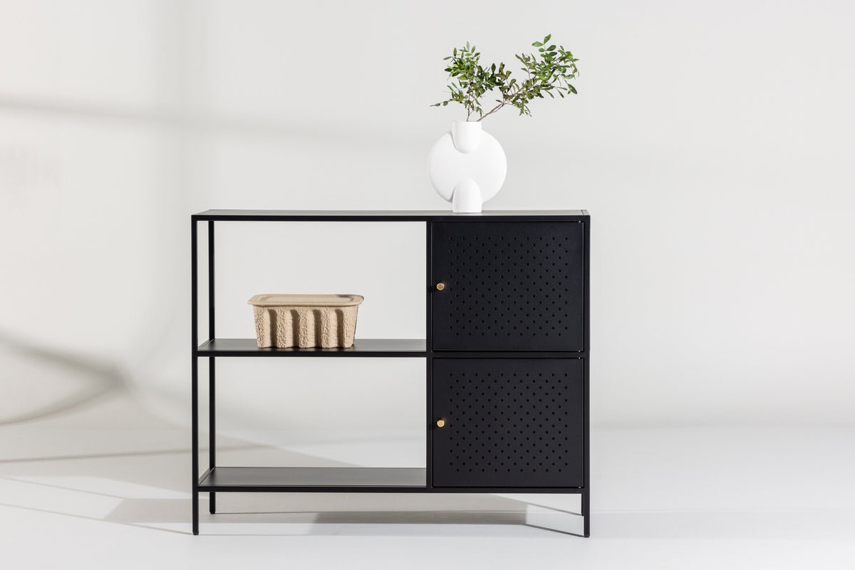 Commode Varino – Noir, minimal industriel avec une élégance fonctionnelle