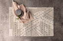 Badematt Amed - aus waarme beige- a gro-Téin aus Baumwoll