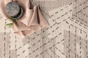 Badematt Amed - aus waarme beige- a gro-Téin aus Baumwoll