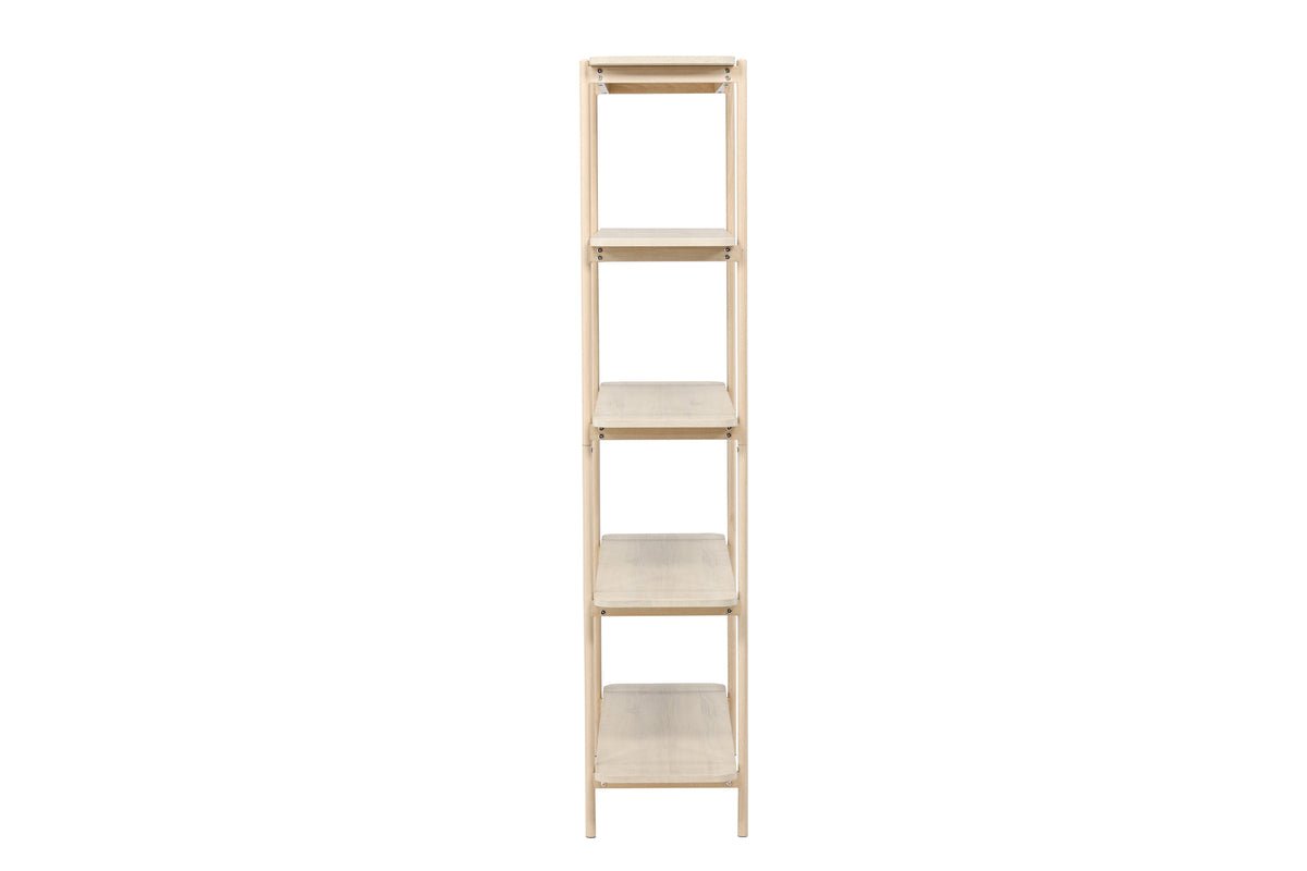 Regal Heim – tall standing shelf in whitewash with 5 shelves
