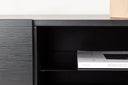 Designer TV-Lowboard Avento – Schwaarz, Matt, mat Mëttelfouss