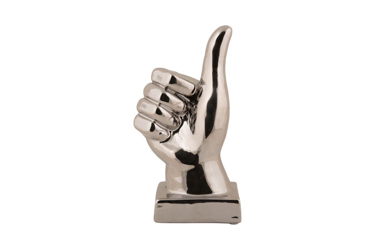 Statue "Thumbs" – Ceramic Figure with Glossy Surface
