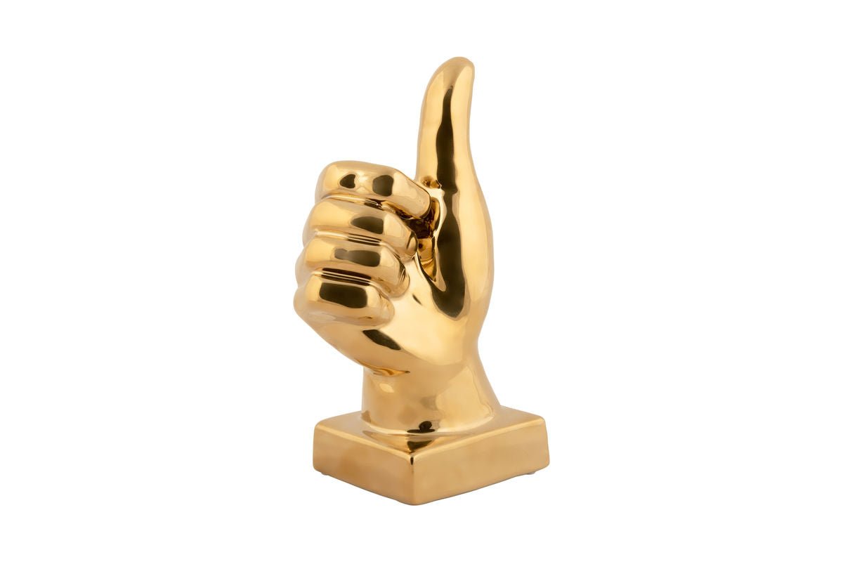 Statue "Thumbs" – Ceramic Figure with Glossy Surface